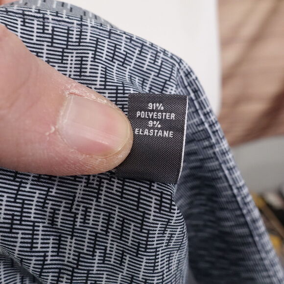 NWT VAN HEUSEN SLIM FIT 4-WAY STRETCH ASPHALT POLYESTER SHIRT 18-18.5 36/37 2XL - Picture 10 of 10